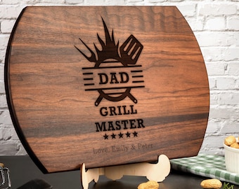 Geschenk für Grillmeister, personalisiertes Grillbrett für Männer, persönliches Grillzubehör, Geschenk für Ihn, Geschenk für Papa, Geburtstagsgeschenk für Papa