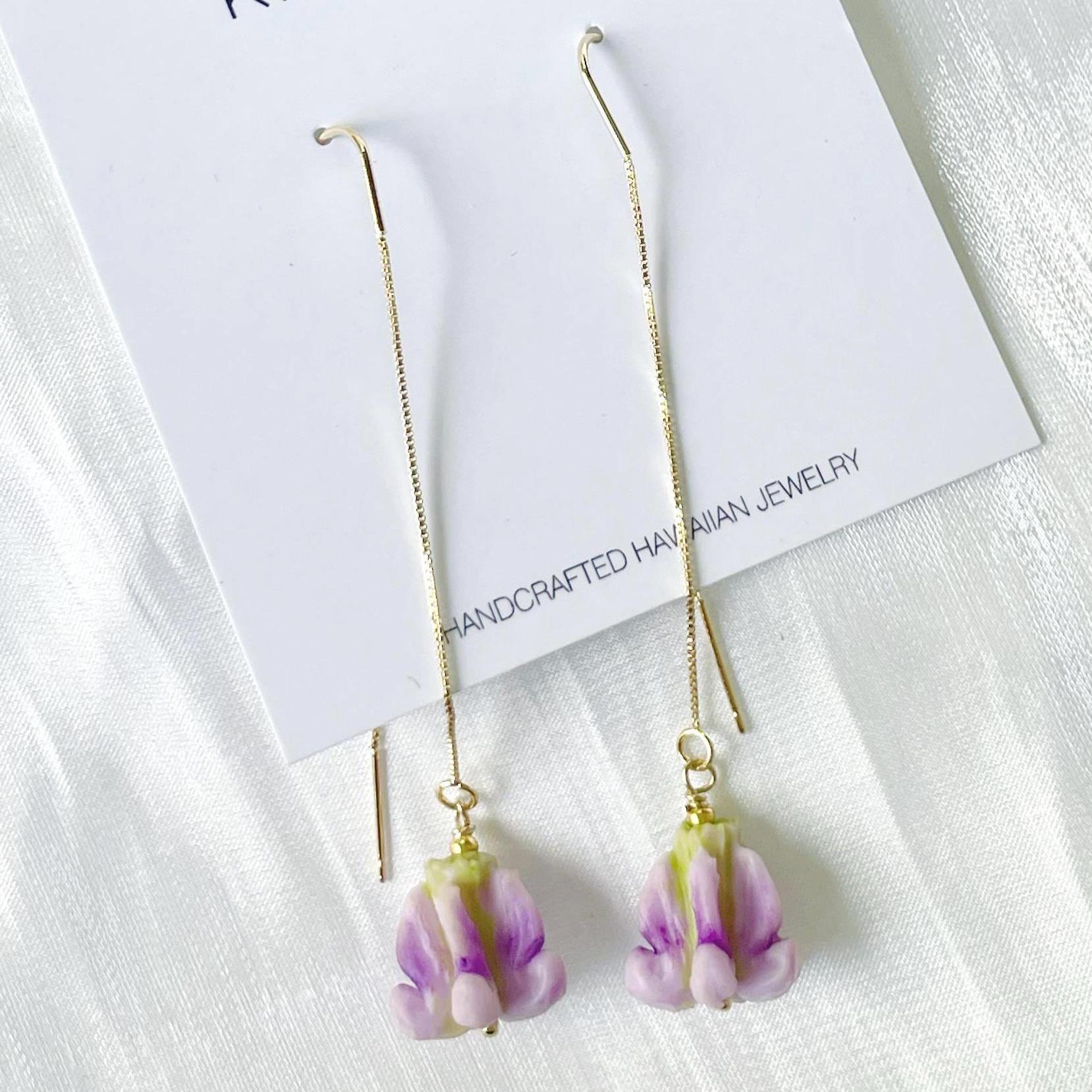 【Rahaina】プアケニケニフープピアス✳︎ハワイアンフラワー✳︎ハワイ✳︎ Puakenikeni earrings - Etsy 日本