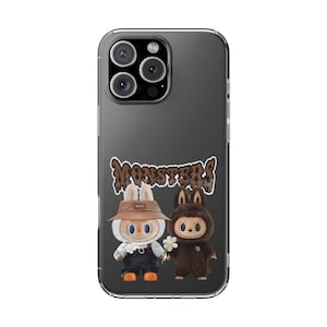Labubu Couple Clear Étuis De Téléphone