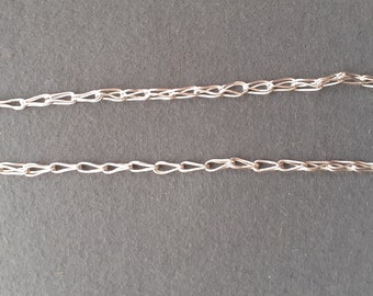Handmade sterling silver "paperclip" chain necklace