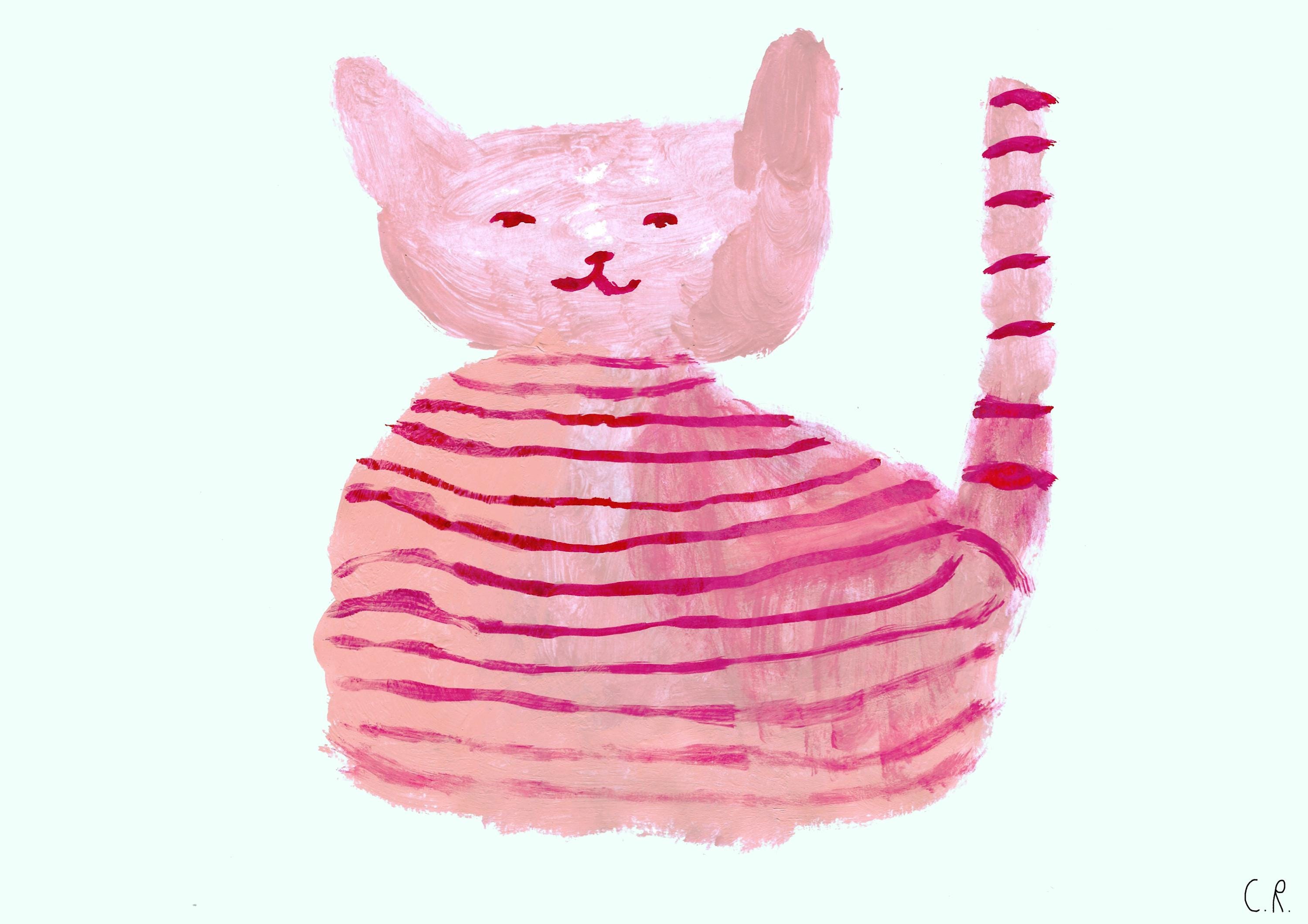 Pink Cat illustration
