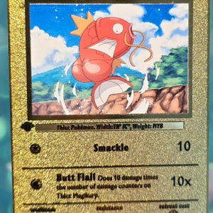 pokemon gold magikarp card  1st Edition Shining  PSA 10 this attack does nothing GOLD Magikarp HOLO PROMO Black
