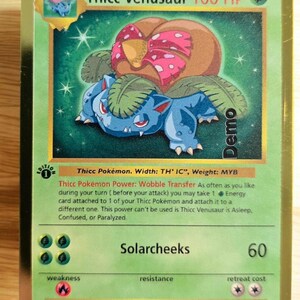 Thicc Venusaur Metal Cards