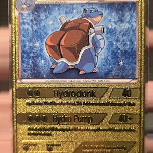 Cartes métalliques épaisses Blastoise