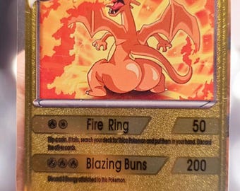 Thicc Charizard Gold Metal Cards