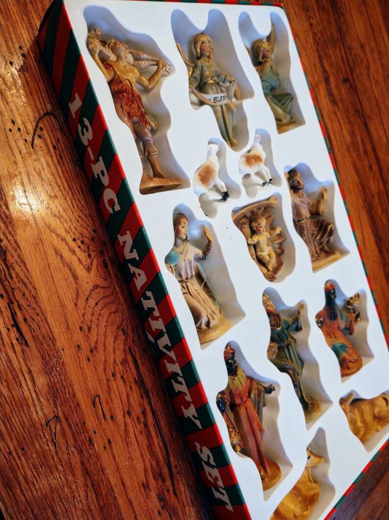 Vintage Alderbrook Nativity Set Complete 13 piece free shipping image 1