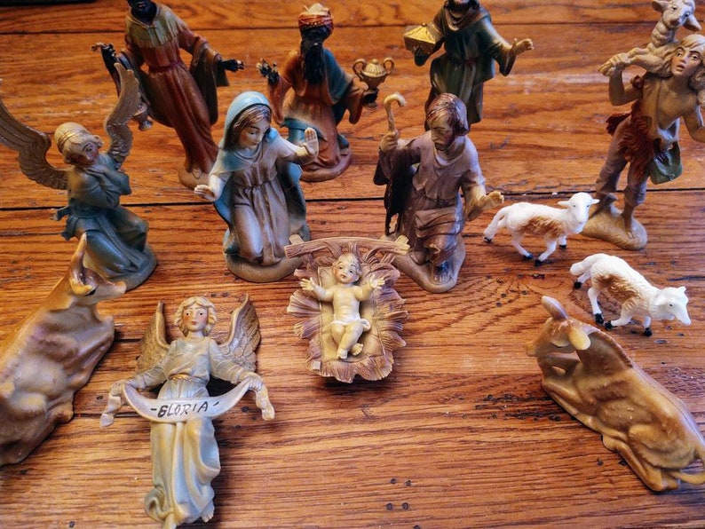 Vintage Alderbrook Nativity Set Complete 13 piece free shipping image 2