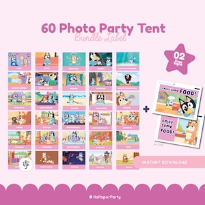 60 diverse tende per cibo per feste di compleanno colore rosa, etichette per cibo per feste rosa, forniture per segnaposto per feste, centrotavola per cibo rosa, tenda per foto cibo