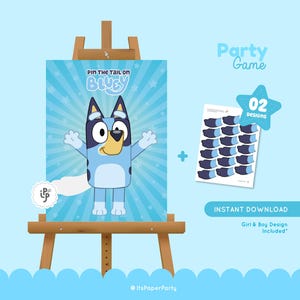 Ponle la cola a la hermana mayor, divertido juego de fiesta para niños, póster y letreros de Ponle la cola, divertido juego infantil con póster azul y rosa, juegos de recuerdos de fiesta