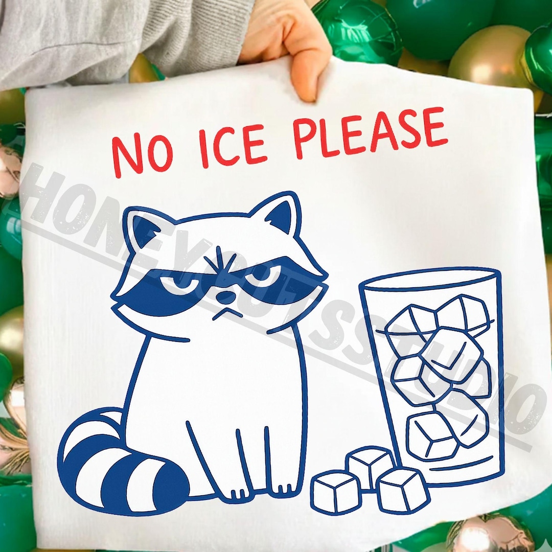 No Ice Please Png, Sarcastic Raccoon Meme Png, Funny Raccoon Quote Png ...