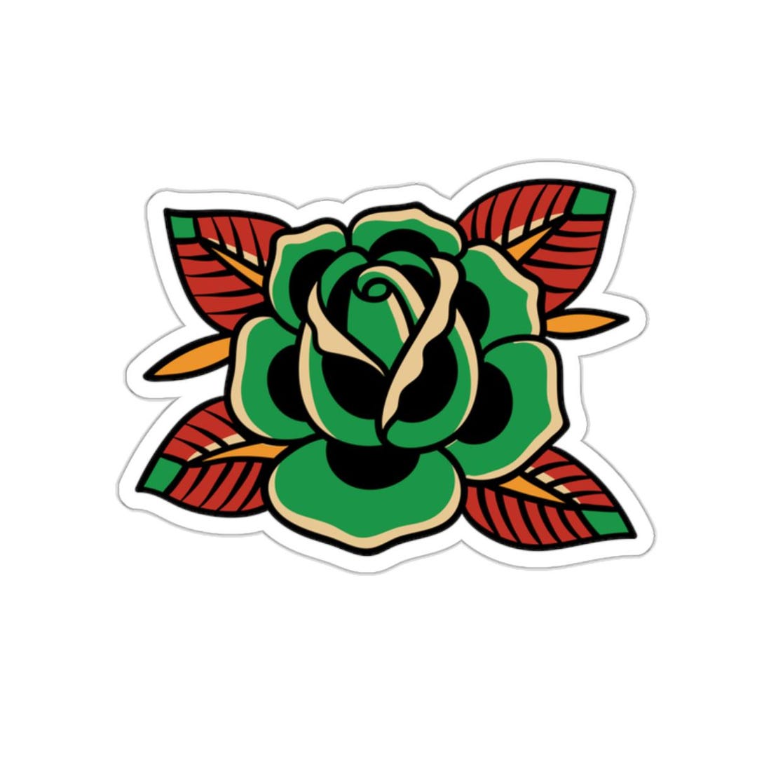 Inverse American Traditional Rosetattoo Kiss-cut Stickers, Decal ...
