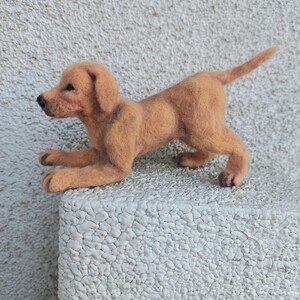 Wolle Skulptur Nadel gefilzter Hund Hund Miniatur Wollhund Hundeskulptur Miniaturhunde Filzhund Wollhund Realistische Hundeskulptur Süßer Hund