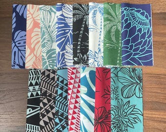 5inc(13cm) SQ Authentic Hawaiian Fabric Scraps – Perfect for Quilting, Crafts, and Sewing! Fun variety pieces will give you inspiration!
