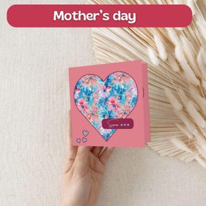 Carte fête des mères en impression immédiate, cadeau fête des mamans, carte de voeux maman, souvenir mémorable, exprimer son amour