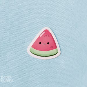 Cute Watermelon Vinyl Sticker // cute die-cut fruit sticker for decoration, labeling, phone case, laptop, bottles, planners