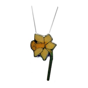 Handmade Yellow Daffodil Brooch – Welsh Spring Flower for St David’s Day by EllyMental