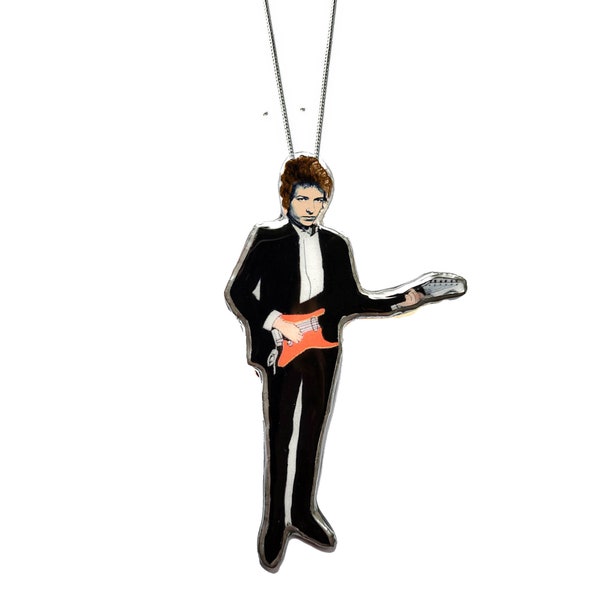Statement Bob Dylan Figure Legend Necklace by EllyMental Jewellery