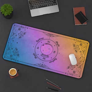 Tapete de tarot Mariposa Celestial / Mantel de altar Nebulosa del Atardecer para lecturas de adivinación