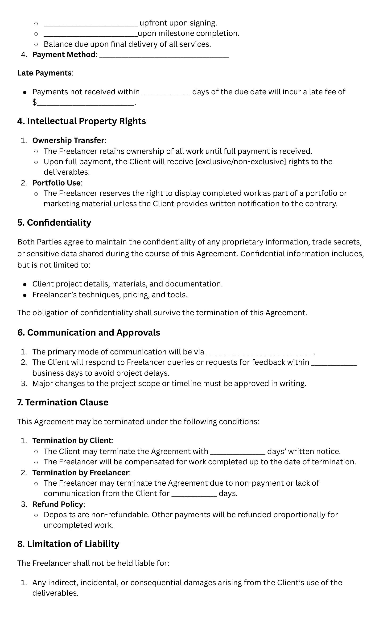 Free Freelance Contract Template (Word, Google Docs)