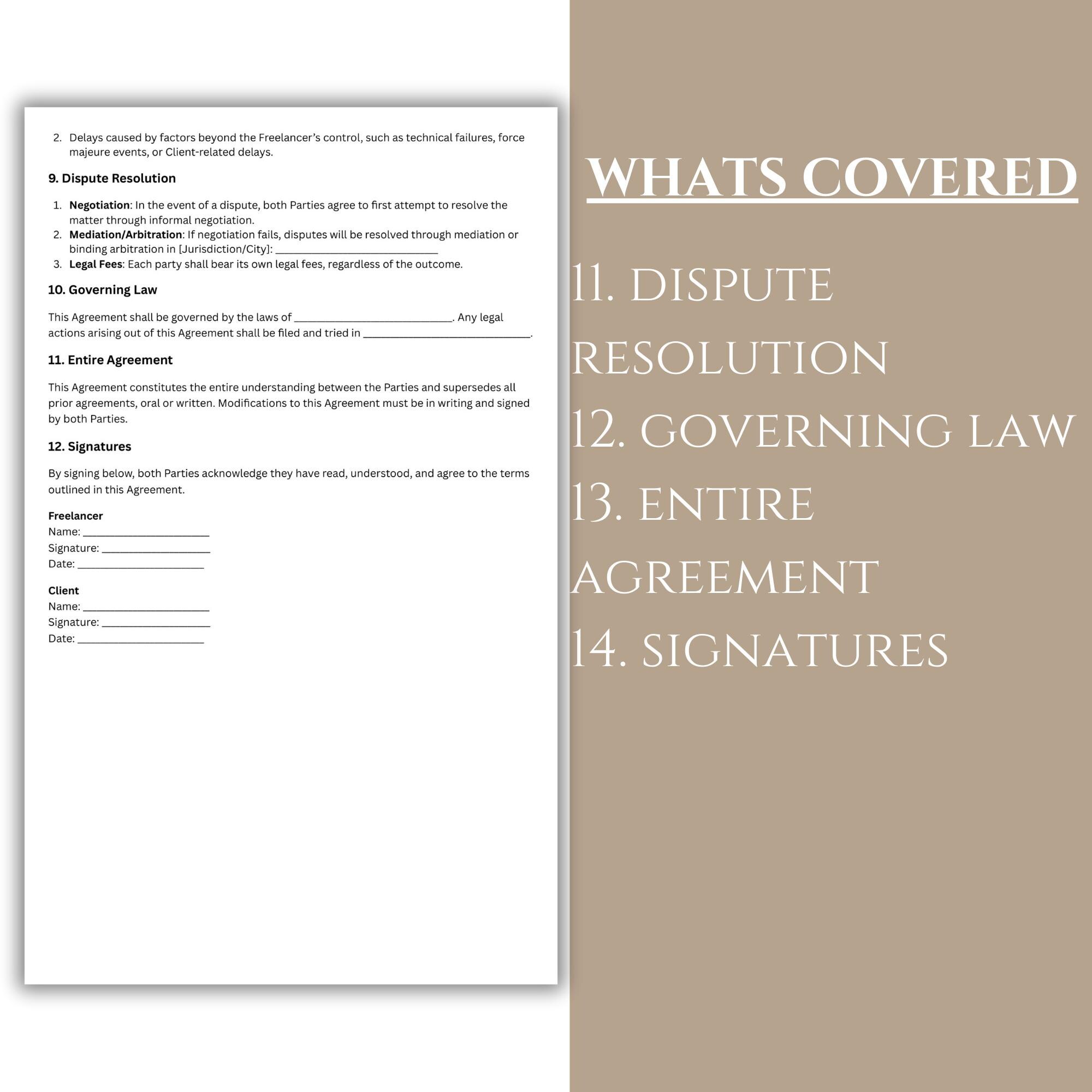 Image showcasing Freelance Agreement Template, Professional Service Contract, Client ...