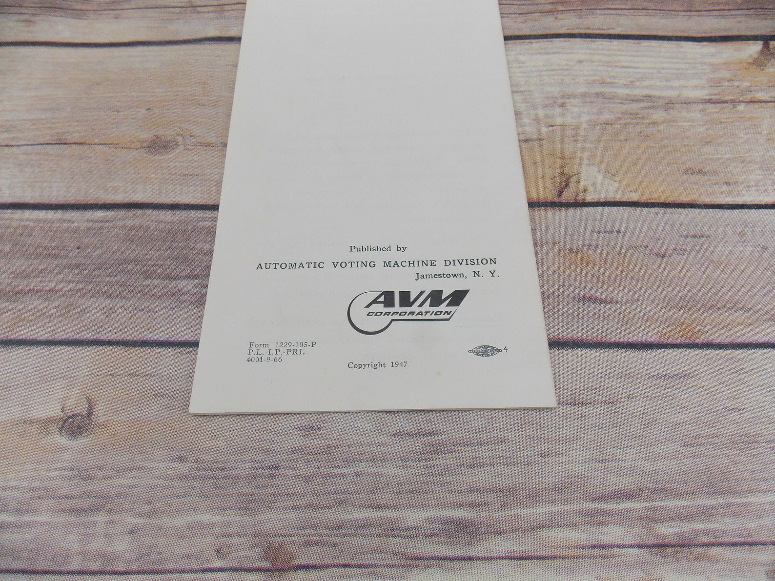 1947 Automatic Voting Machine Instruction Manual for the use | Etsy