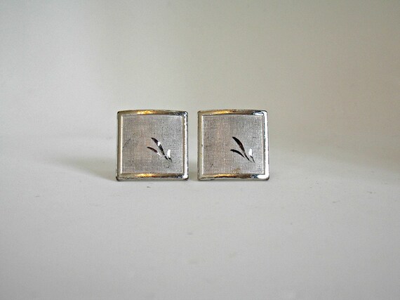 Vintage Cuff Links, Men's Cuff links, Silver Cuff… - image 3