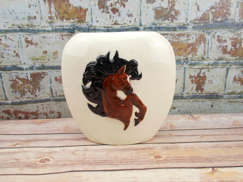 Vintage Ceramic Horse Vase Flower Vase Decorative Vase Etsy New Zealand