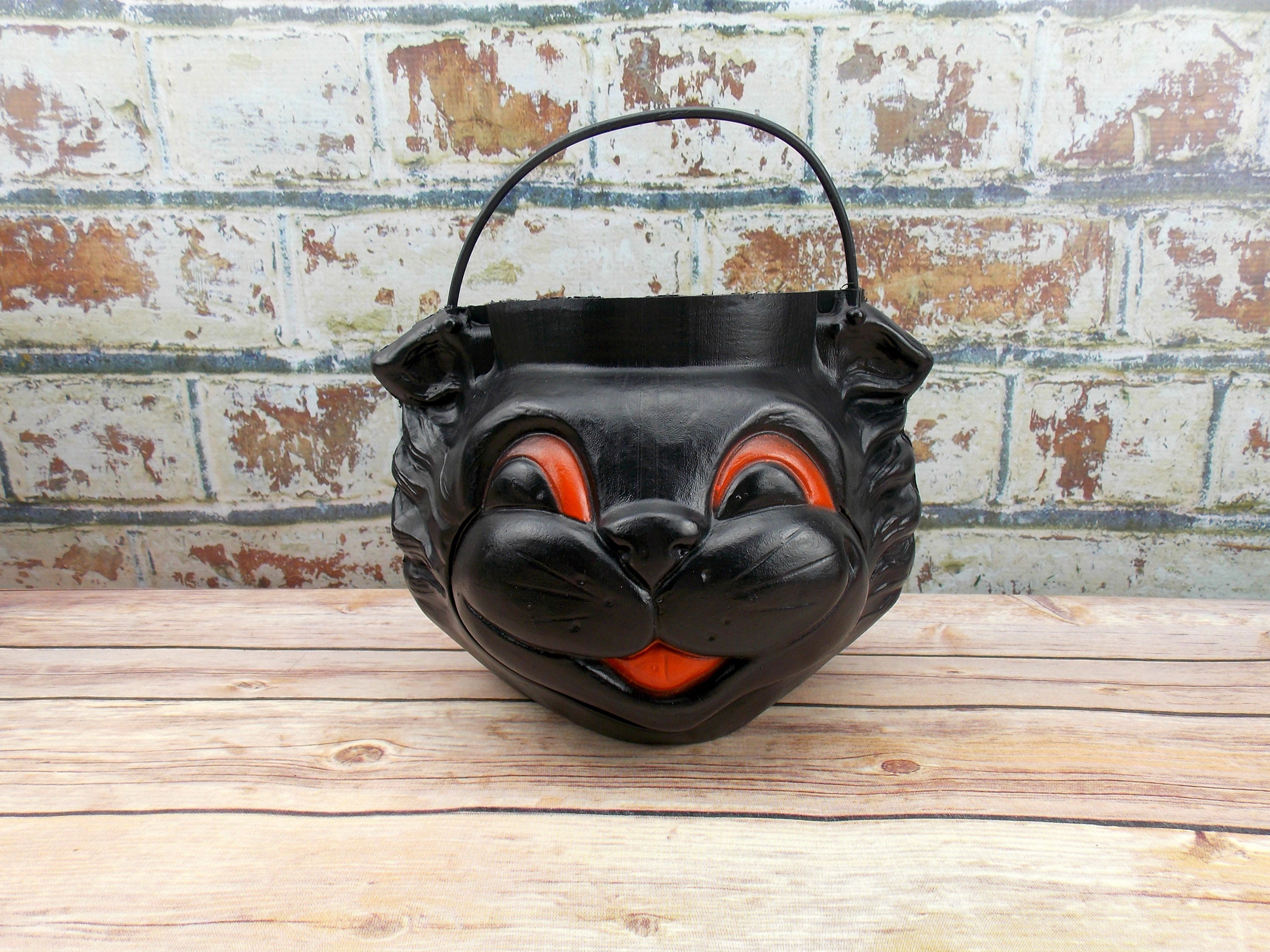 1993 Black Cat Halloween Candy Bucket Pail Trick or Etsy