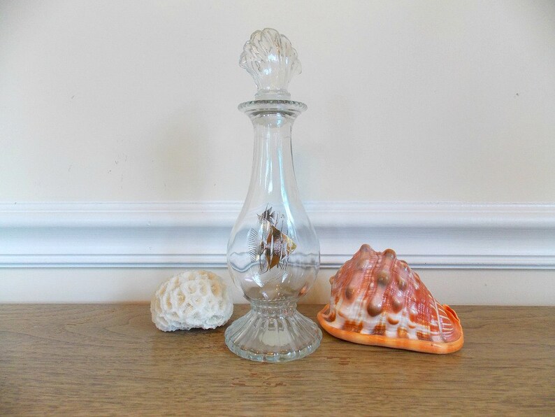 Vintage Avon Sea Fantasy Bath Oil Bottle Angel Fish Etsy