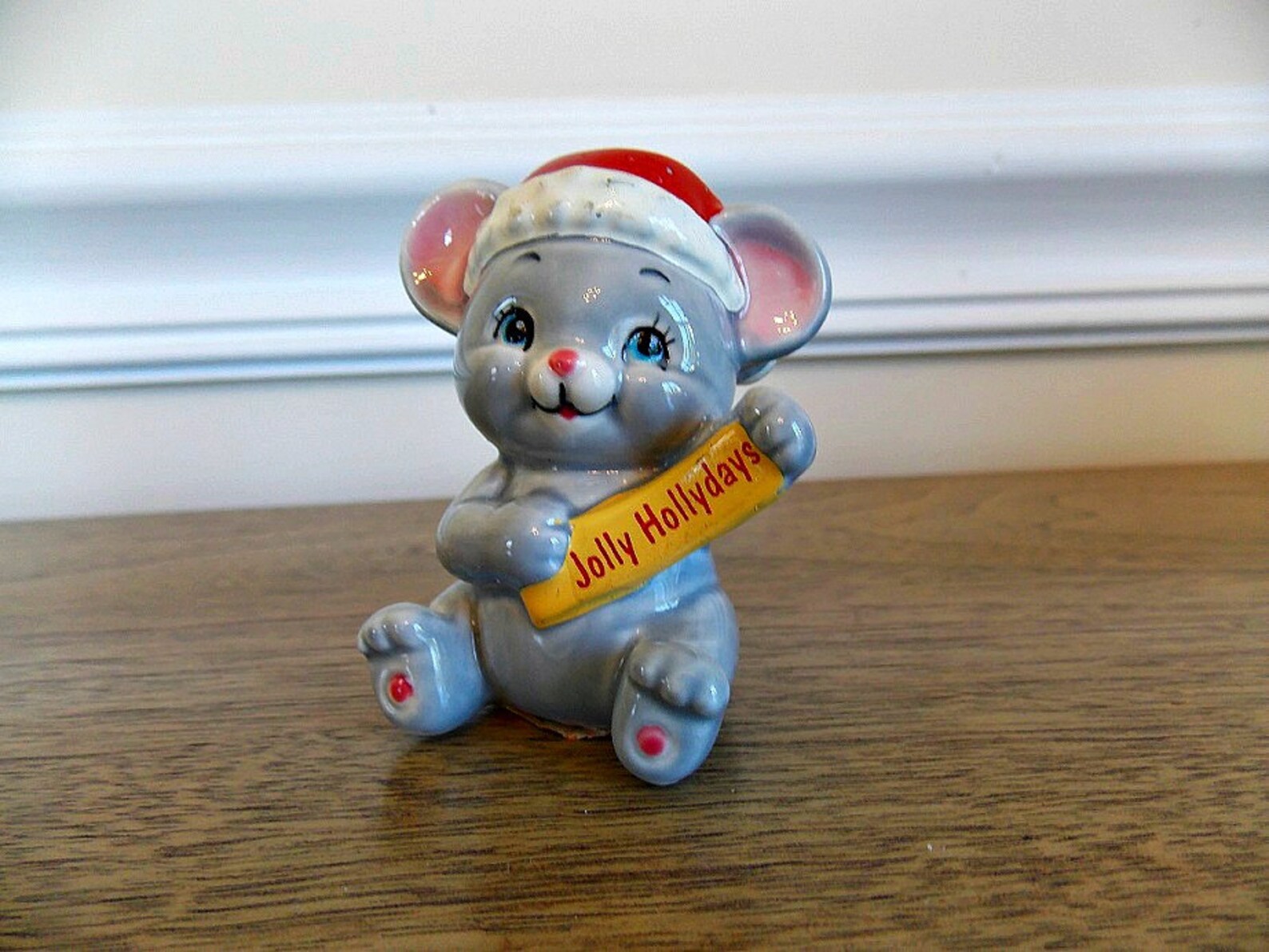 Vintage Christmas Mouse Mouse Figurine Mouse Christmas Etsy