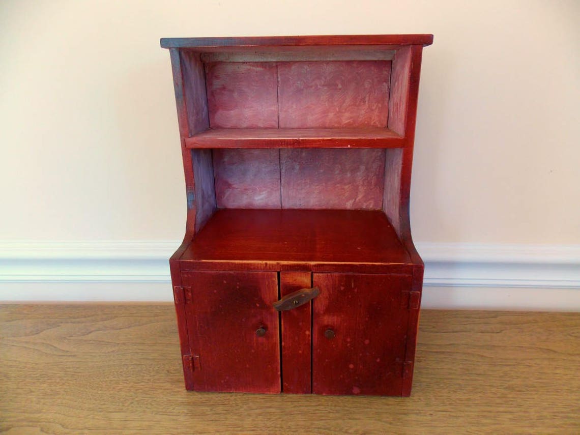 Vintage Doll Furniture Doll Cupboard Wood Doll Furniture Etsy