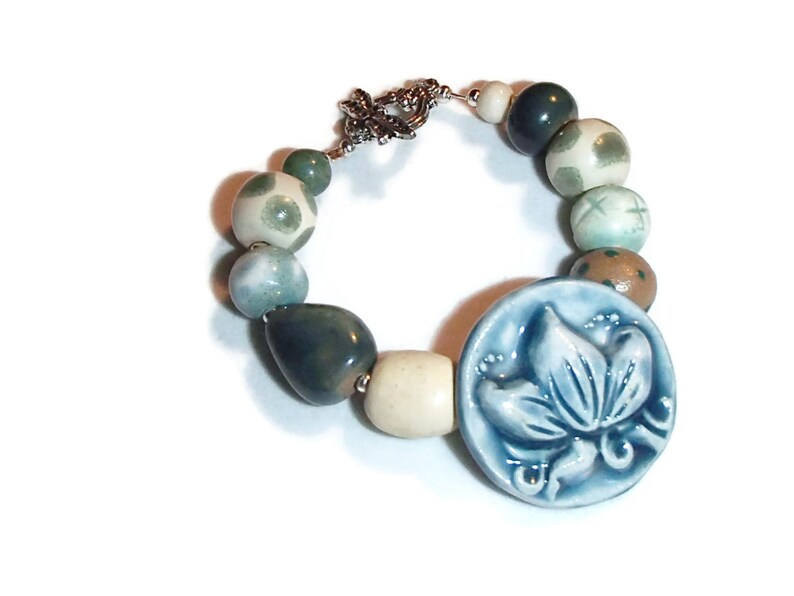 Ceramic Bead Bracelet. Handmade Ceramic Bead Bracelet. Ceramic Etsy