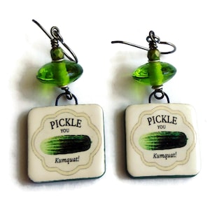 Dill Pickle Earrings/ Pickles/ E2759