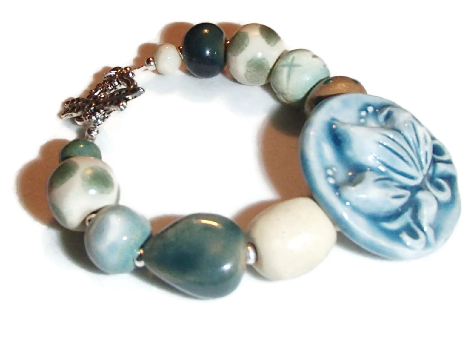 Ceramic Bead Bracelet. Handmade Ceramic Bead Bracelet. Ceramic Etsy