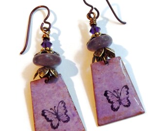 Metal Charm Earrings/ Butterfly Charm  Earrings/ E2809