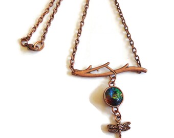 Dragonfly Necklace/ Nature Inspired Necklace/ N313