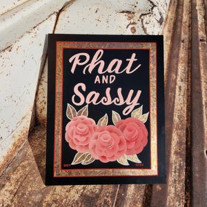 Hand Painted Garage Wall Art Tattoo Shop Sign with Hand Lettering Pink Rose Home Decor for Women Gift for Wife Bedroom Hot Rod Wall Art