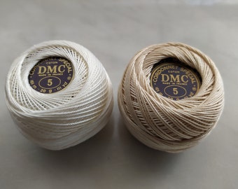 DMC Cordonnet spezial 5 - blanc neige / ecru