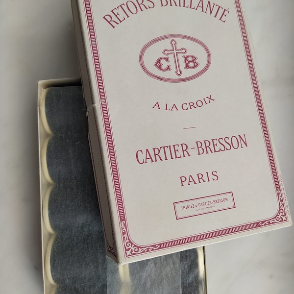 Cartier Bresson 50 cotton Black or White - box of 10 - 1960's vintage