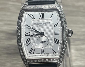 Frederique Constant Diamond Tonneau Wrist Watch