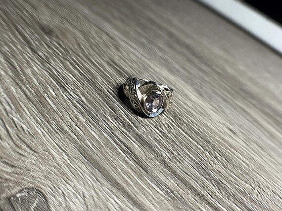 Solitaire Oval Cut Amethyst Ring - image 4