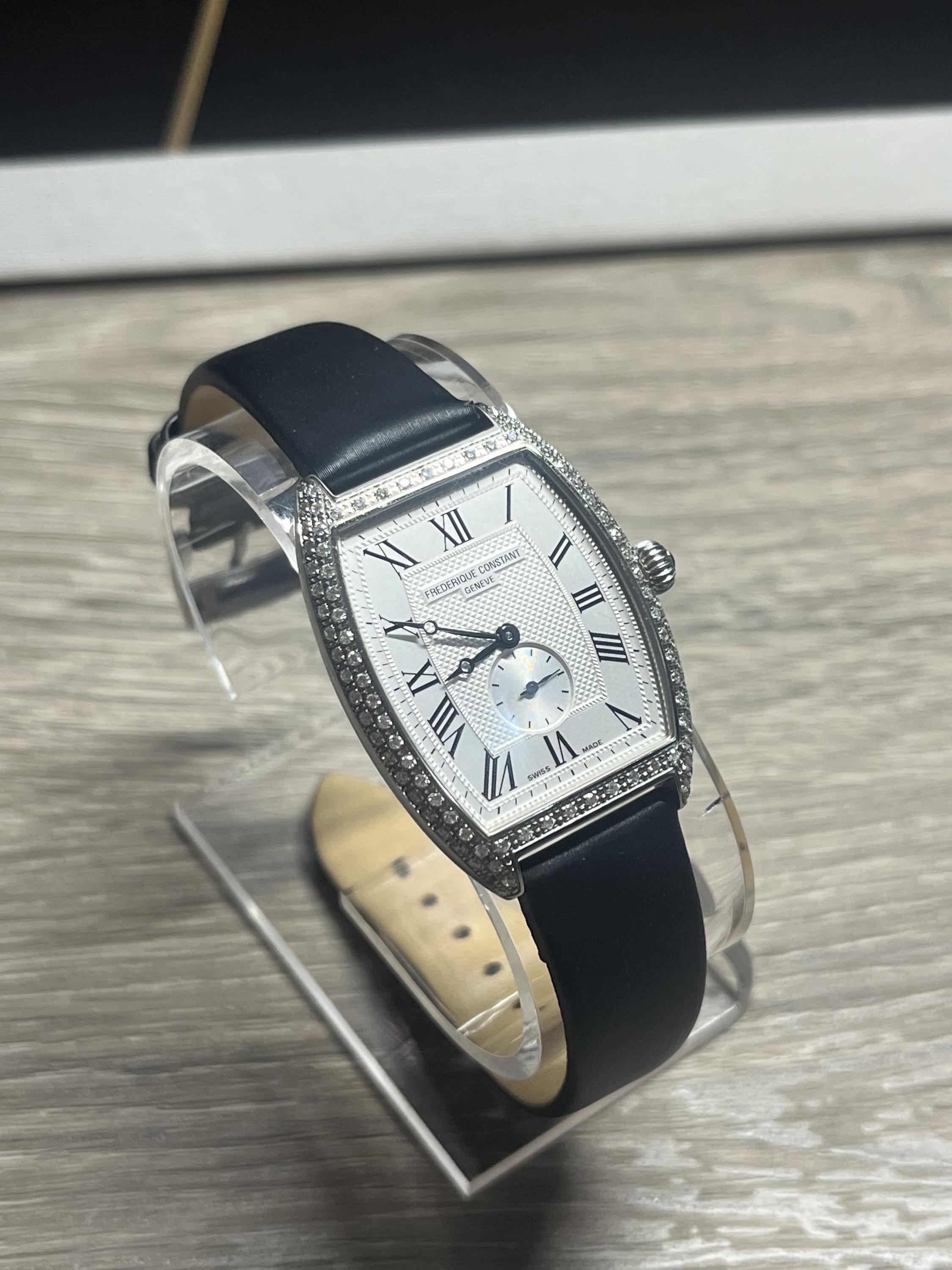 Frederique Constant Ladies\' Swiss Made Art Deco Diamond Watch & Leather Strap Frederique Constant Diamond Ladies Art Deco Stlye Watch  main image 3