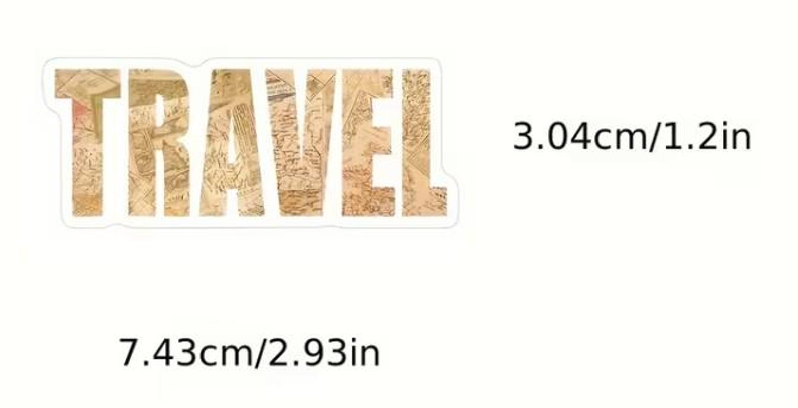 Travel Stickers Vintage Map Adventure Sticker Pack Wanderlust World Map ...