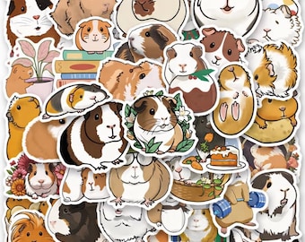 Guinea Pig Stickers Cute Guinea Pig Sticker Pack Kawaii Small Pet Stickers for Journals Laptops Water Bottles