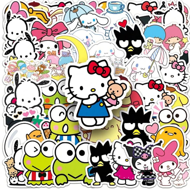 Hello Sitickers Kitty Hello Stickers - Etsy