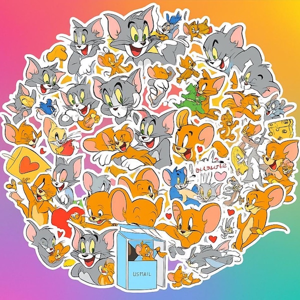 Tom Jerry Sticker Printable Tom Jerry Stickers - Etsy