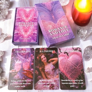 Cartas de Oráculo Twinflame, Oráculo del Amor, Lectura de Oráculo, Cartas de Oráculo de Tarot Romance y Amor, Baraja de Cartas de Tarot de Oráculo