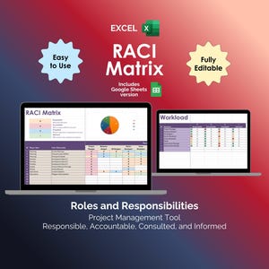 Matrice RACI Outil de gestion de projet Excel Modèle PMBOK Matrice d'attribution des responsabilités Rôles Responsable Comptable Consulté Informé