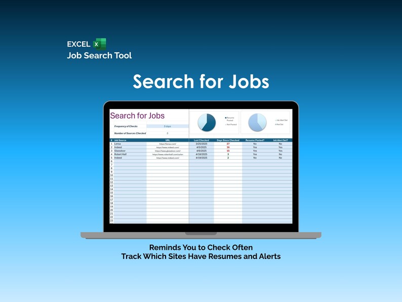 Job Search Tracker Excel Template Job Application Tracker Interview ...