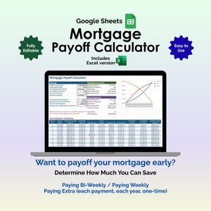 Mortgage Payoff Calculator Google Sheets Template Early Loan Repayment Tracker Amortization Schedule Home Loan Interest Savings Spreadsheet